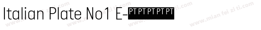 Italian Plate No1 E字体转换